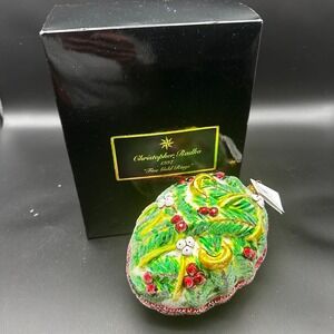 1997 CHRISTOPHER RADKO FIVE GOLD RINGS 6" ORNAMENT 12 DAYS OF CHRISTMAS‎